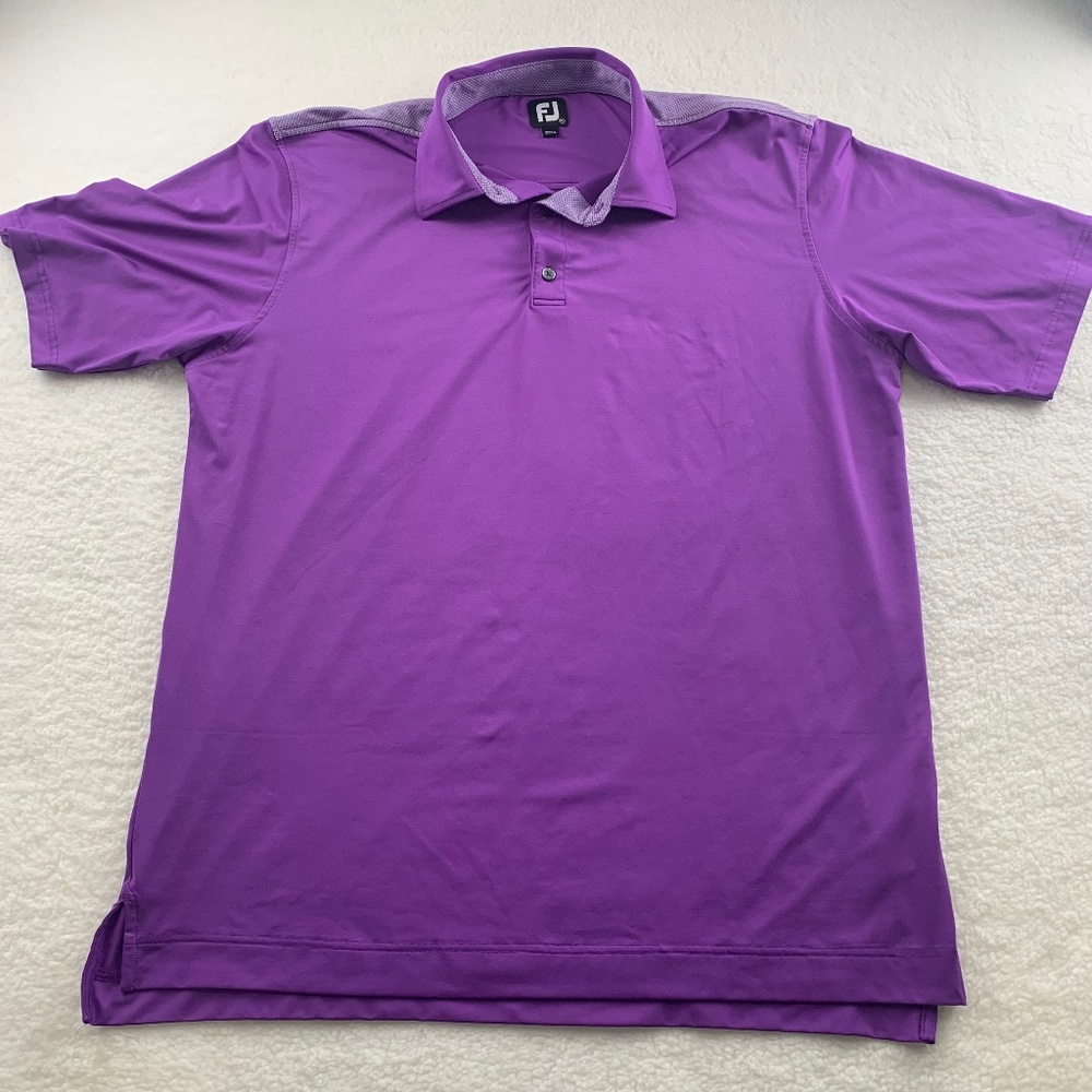 FootJoy Golf Polo Shirt Purple Short Sleeves XL Collared, lightweight